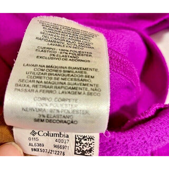 Columbia 1/4 Zip Pullover Top Magenta Womens Size Small - Picture 8 of 12